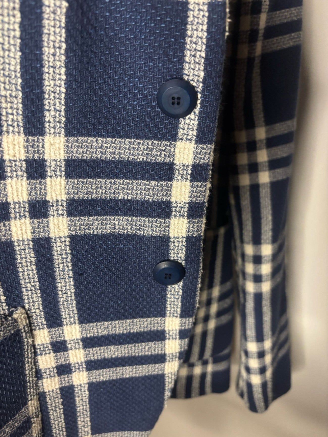 Xagon Man made in italy Sakko 50 Blau mit kariertem Muster